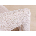 Chaise Design Beige Texturé et pieds Brossé Dorés