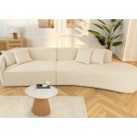 canapé panoramique bouclé beige