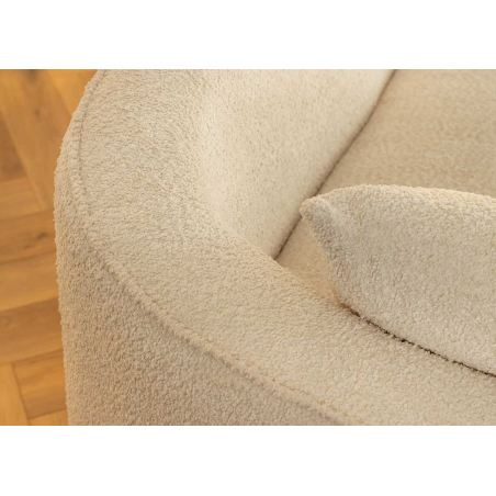 Canapé bouclé beige 4/5 Places