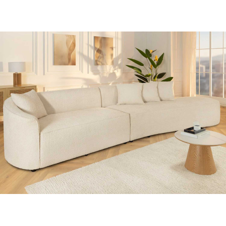 canapé xxl beige bouclé