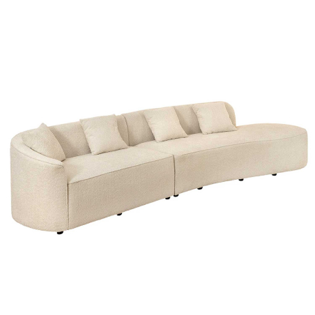 canapé beige bouclé