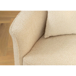 Canapé bouclé beige 4/5 Places