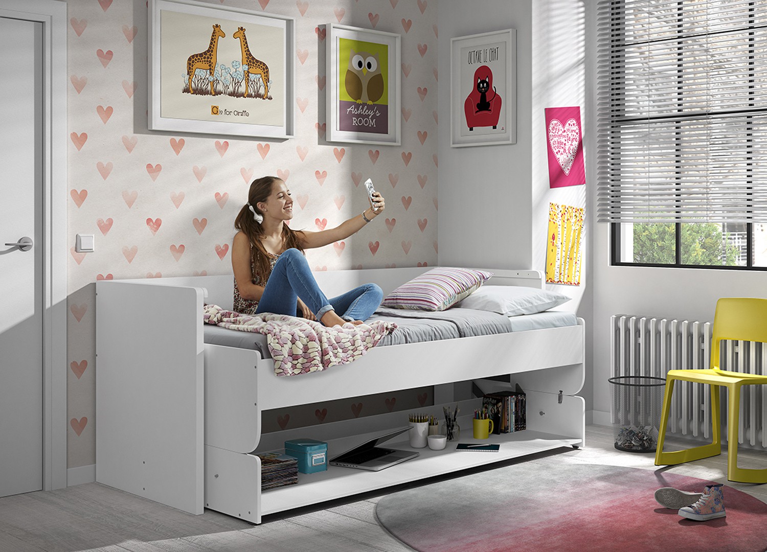 Lit Bureau Garçon ou Fille pour chambre enfant & ado