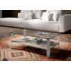 Table Basse rectangulaire en verre et bois Orme