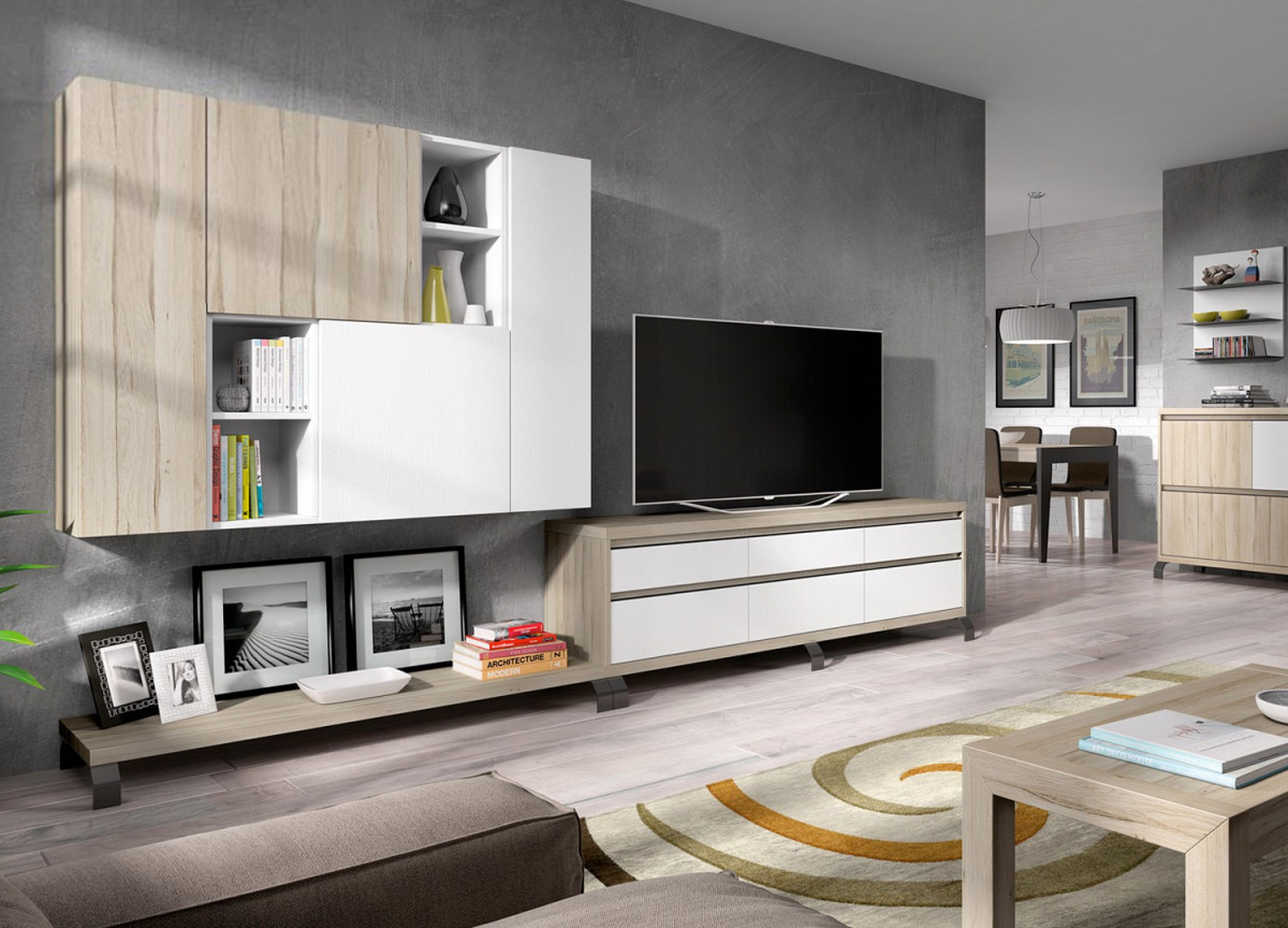 Composition TV Mural Contemporain Composition TV Mural Contemporain
