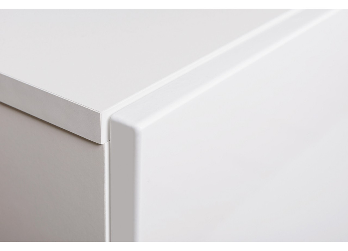 Meuble de Salon TV Suspendu Blanc Contemporain