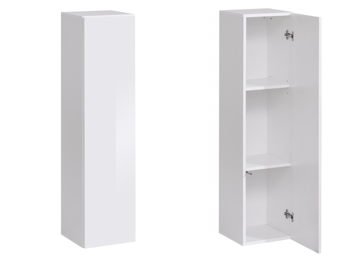 Meuble de Salon TV Suspendu Blanc Contemporain