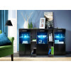 Meuble Buffet Noir Laqué