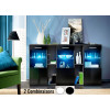 Meuble Buffet Noir ou Blanc Laqué Vitré à Led