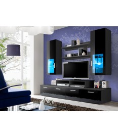 Meuble TV Design Noir Laqué