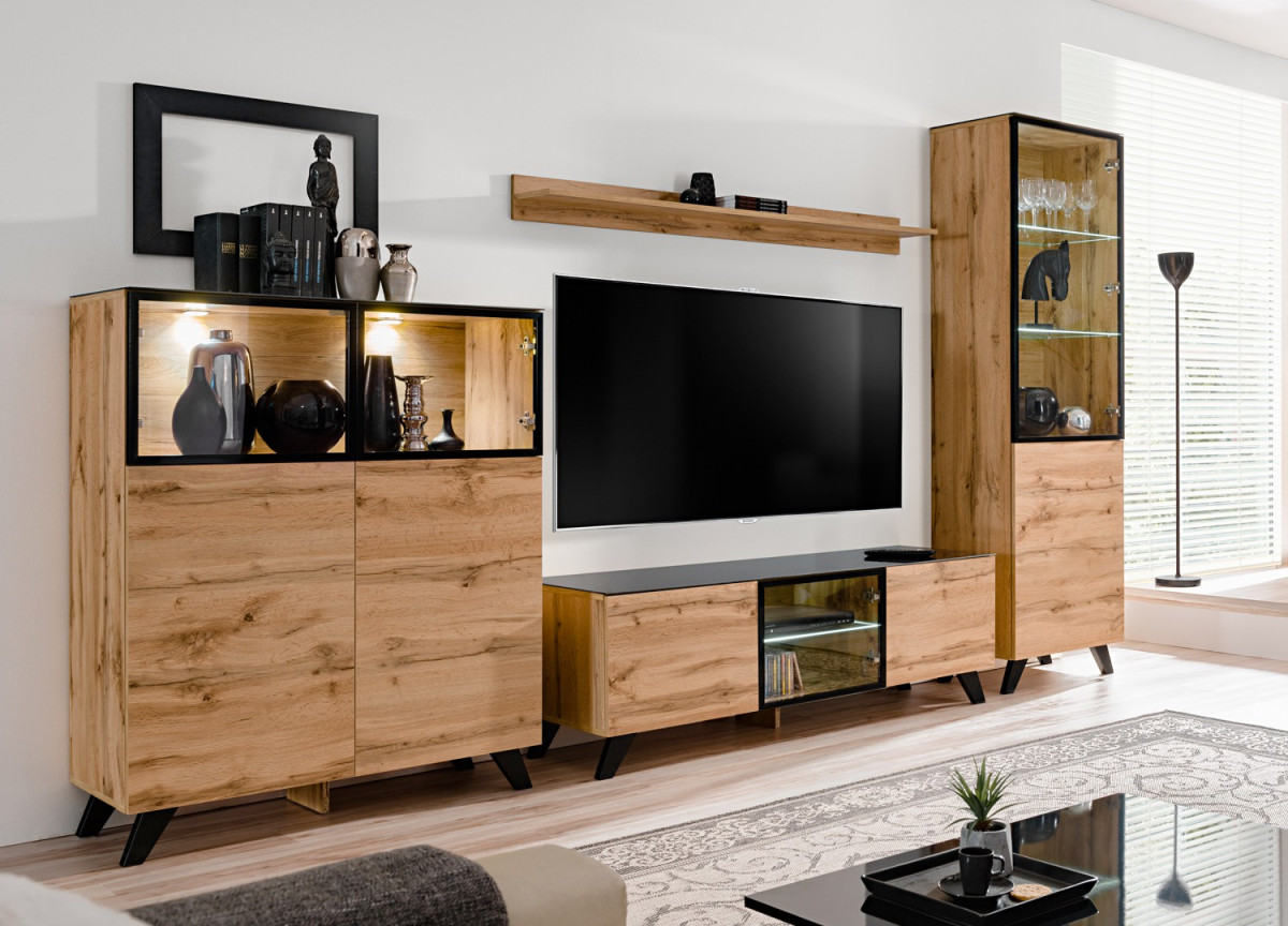 Ensemble TV en Bois Moderne pas cher