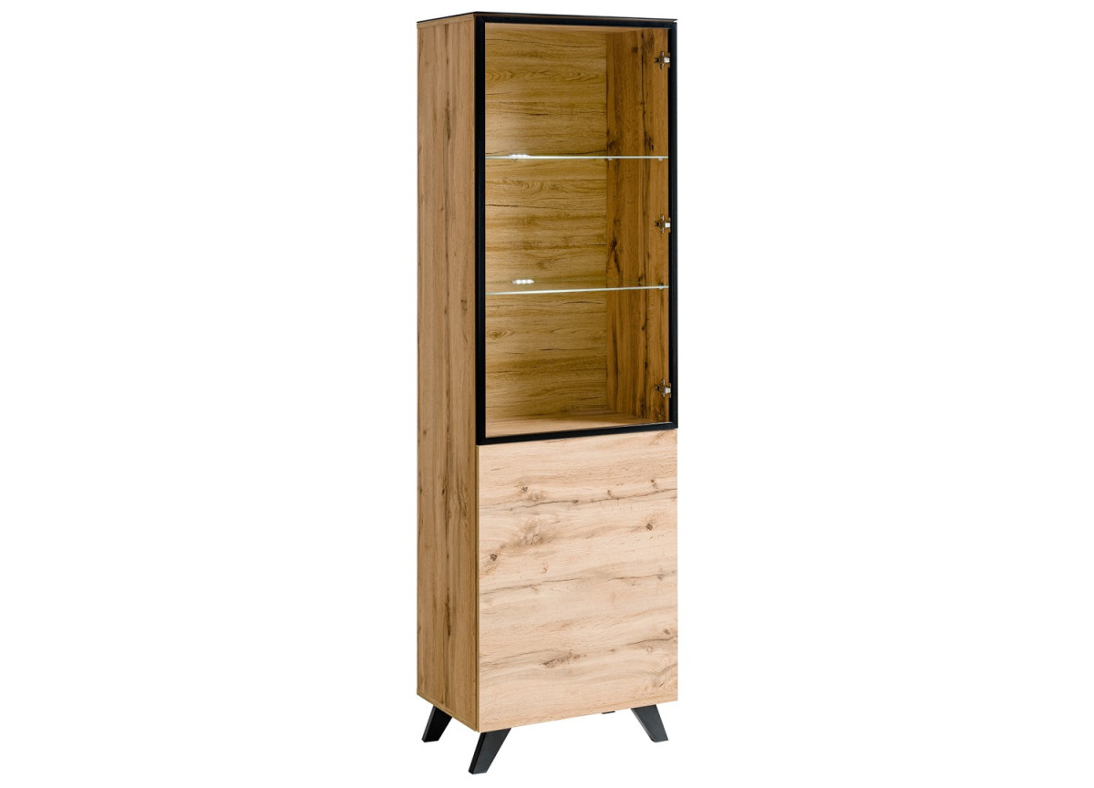 Vitrine Haute en Bois Scandinave