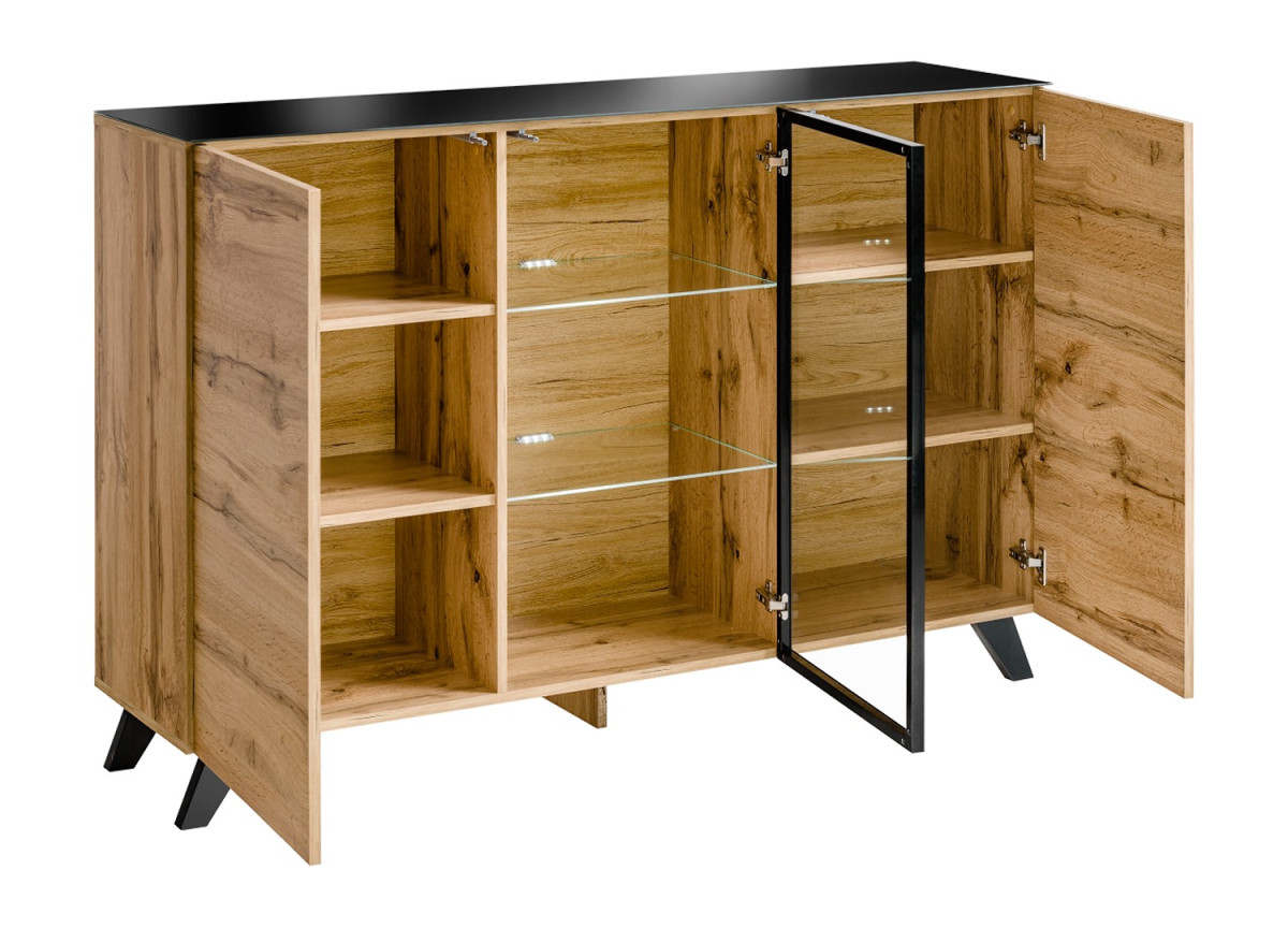 Grand Buffet Moderne en Bois Scandinave