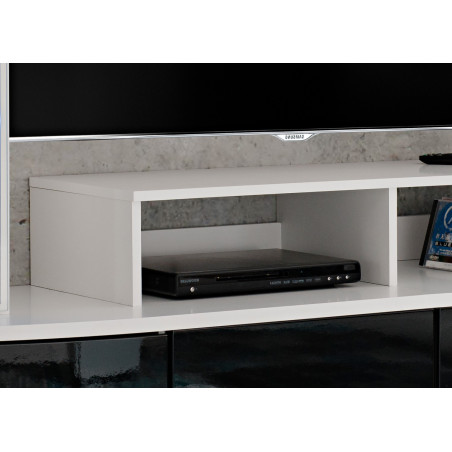 Ensemble TV Living Design Blanc et Noir Laqué - 300 cm