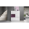 Buffet Haut Design Blanc Brillant