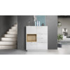 Buffet Haut Design Blanc Brillant