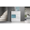 Buffet Haut Design Blanc Brillant