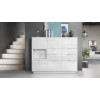 Meuble Buffet Haut Blanc Brillant 6 portes