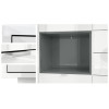 Meuble Buffet Haut Blanc Brillant 6 portes