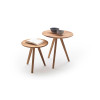 Petites Tables Basses en Bois Rondes