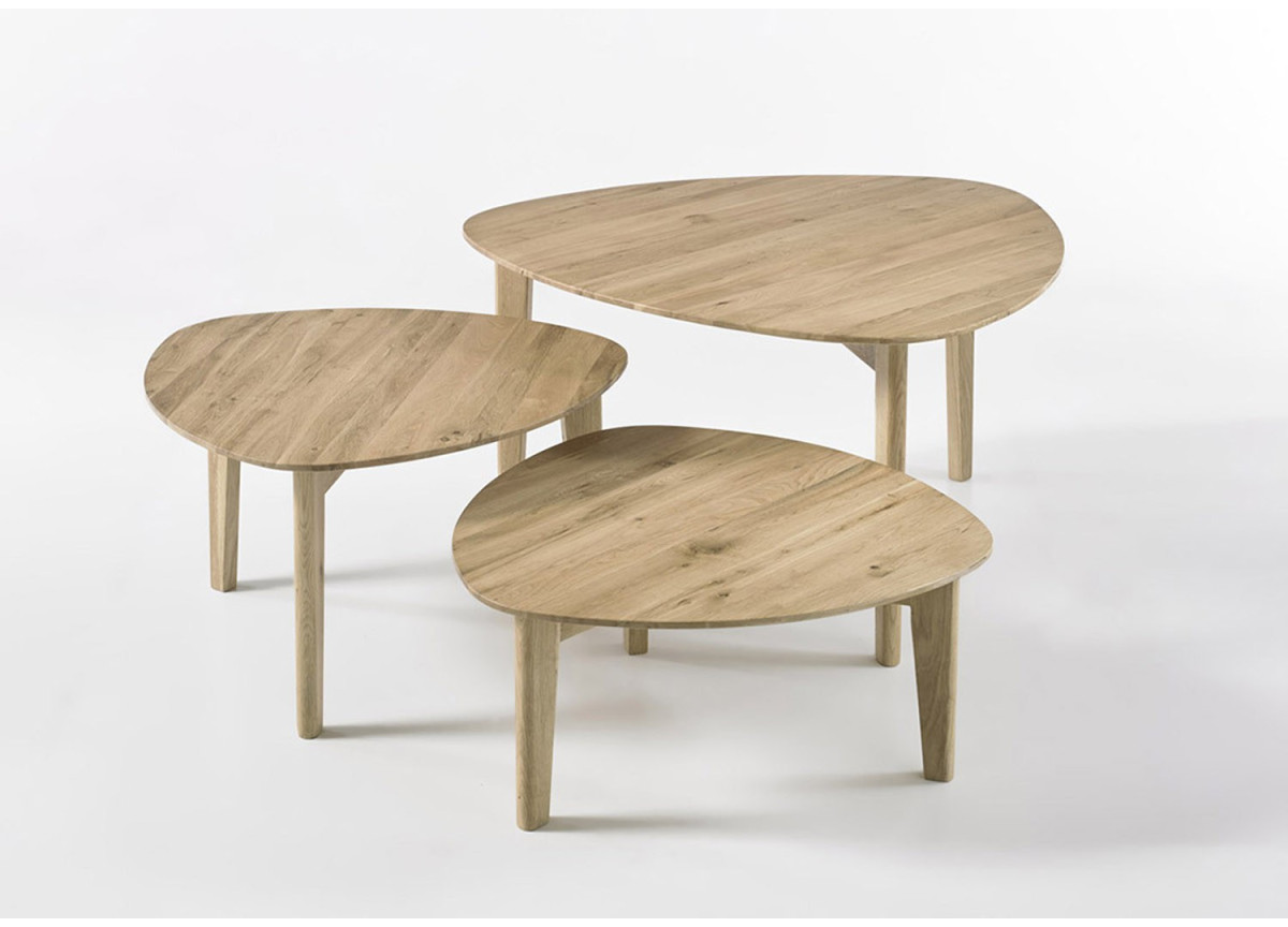 Tables Basses gigognes en bois de chêne massif