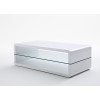 Table Basse Design Blanc Laqué et Verre