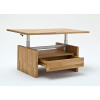 Table Basse Relevable en Bois - Effet Lattés