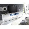 Meuble TV Blanc Laqué Design Led Blanc