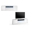 Meuble TV Blanc Laqué Design Led Blanc