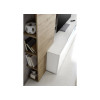 Meuble TV Design Lumineux Blanc Laqué-Chêne