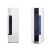 Meuble TV Design Lumineux Blanc Laqué-Chêne