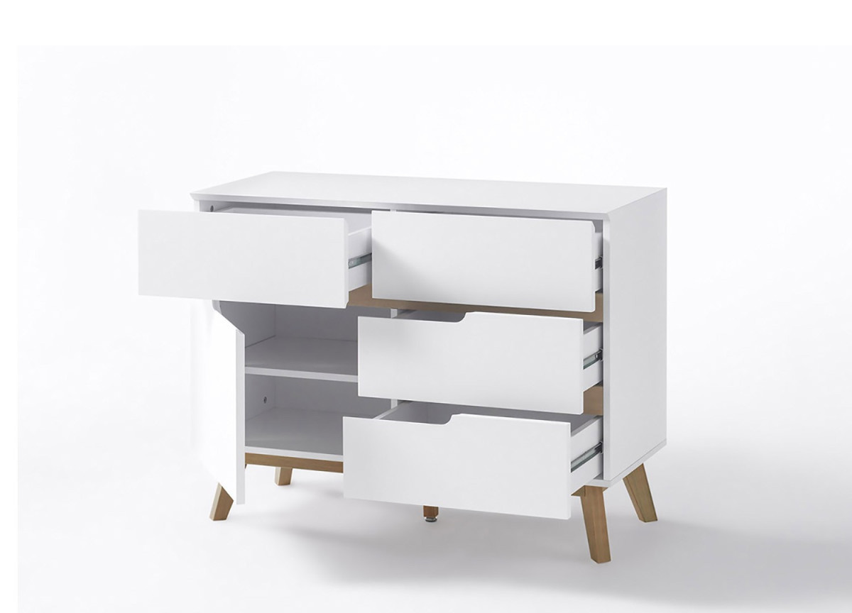 Commode de Salon Scandinave Blanche