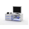 Meuble TV LED Blanc Laqué