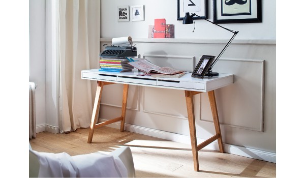 table console blanche scandinave