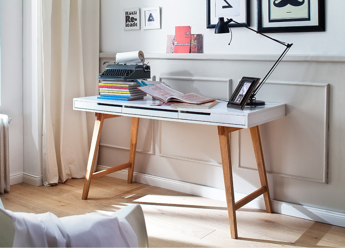 table console blanche scandinave