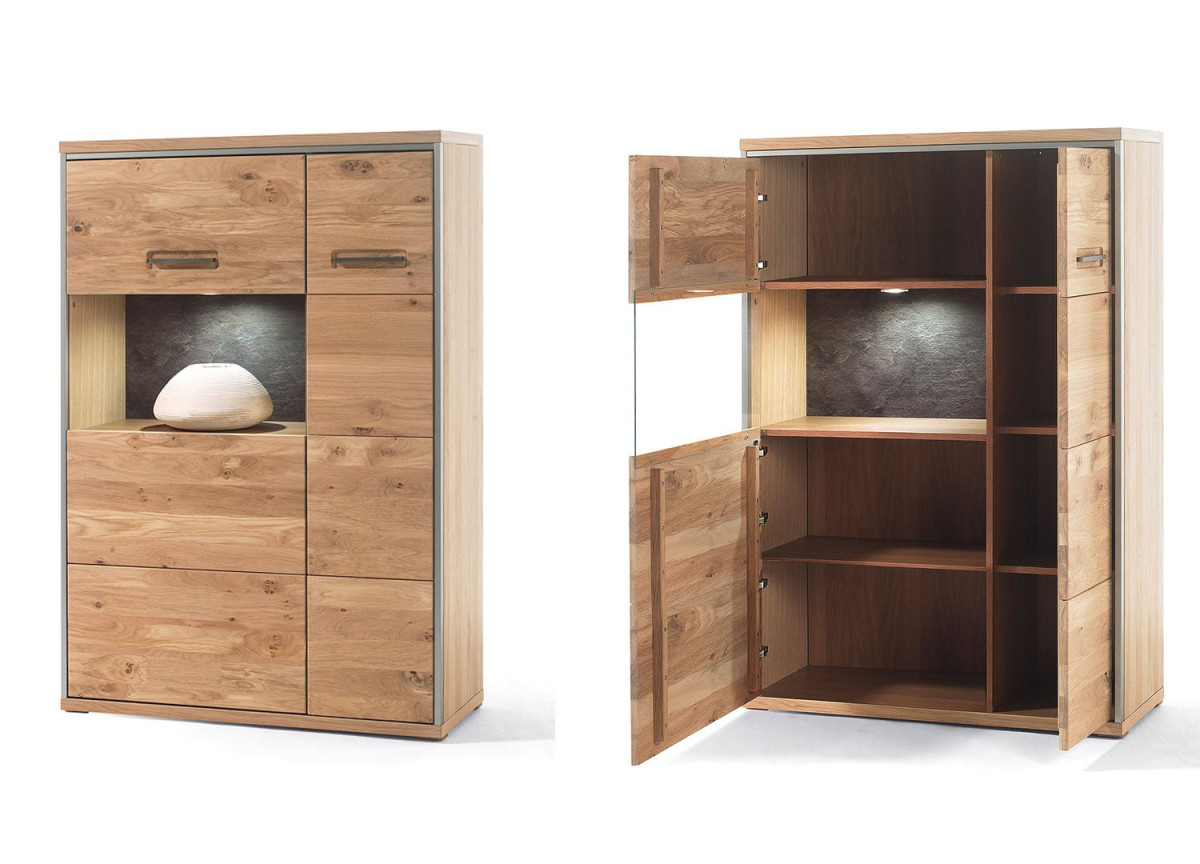 Meuble de rangement pour salon en bois massif