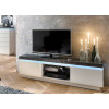 Meuble TV Lumineux Gris et Blanc