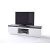 Meuble TV Lumineux Gris et Blanc