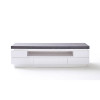 Meuble TV LED Gris et Blanc