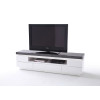 Meuble TV LED Gris et Blanc