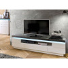 Meuble TV LED Gris et Blanc