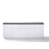 Buffet 200 cm Gris et Blanc Lumineux
