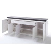 Buffet 200 cm Gris et Blanc Lumineux