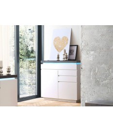 Commode Grise et Blanche Lumineuse