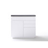 Commode Grise et Blanche Lumineuse
