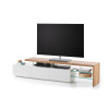 Meuble TV Design Bois et Blanc