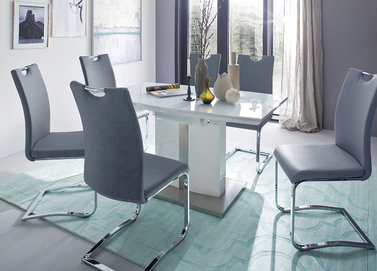 Table à Manger Extensible en Verre