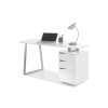 Bureau d'Ordinateur Blanc Laqué Mat