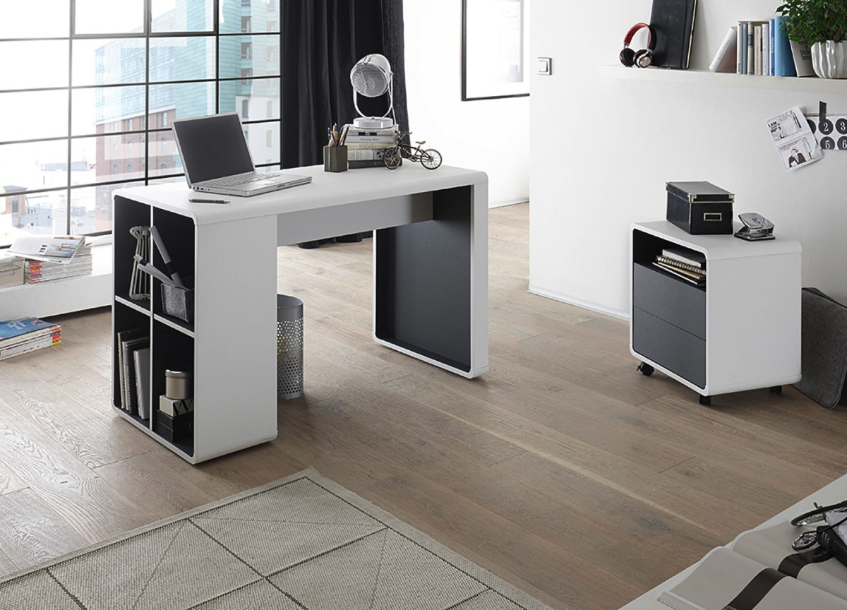 Bureau Design Blanc & Gris