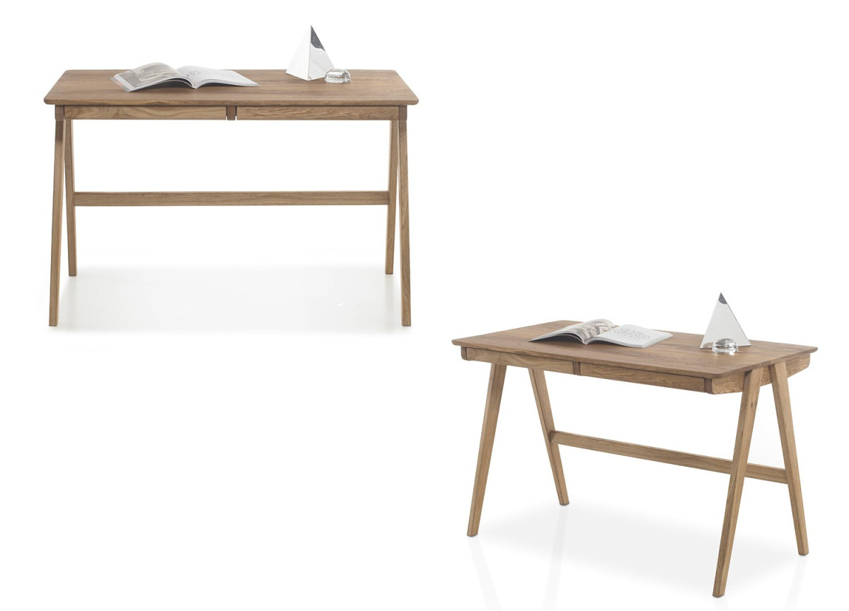 Bureau en chêne massif avec rangement